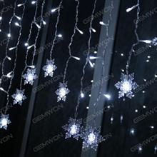 3.5 meters, 96 LED snowflakes, ice bars, lights, 8 kinds of change patterns, European regulations, White LED String Light 96 led lanterns series of snow