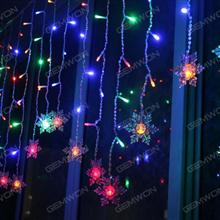 3.5 meters, 96 LED snowflakes, ice bars, lights, 8 kinds of change patterns, American regulations, Colorful LED String Light 96 led lanterns series of snow