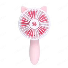 Fox hand-held fan, third gear speed, handle can be rotated 180 ° mini portable travel outdoor fan pink Camping & Hiking SS-004