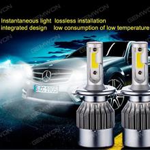 2X Car H4 Led Headlight 6000K 3200Lm Light Bulb Headlamp White Super Bright Auto Replacement Parts C6-H4/HB2/9003