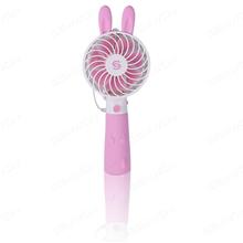 Pink sprouting rabbit with self-timer function handheld fan, mini portable travel outdoor fan Camping & Hiking SS-005