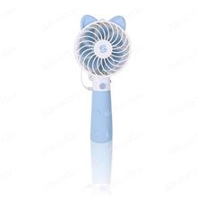 Lazy blue cat with self-timer function handheld fan, mini portable travel outdoor fan Camping & Hiking SS-005