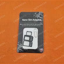 Nano SIM Adapter for Iphone 5 with Needle, Nano(Iphone5)to Micso SIM(Iphone4) and Nano(Iphone5)to SIM and Micso SIM(Iphone4)to SIM .Black Other NANO SIM ADAPTER