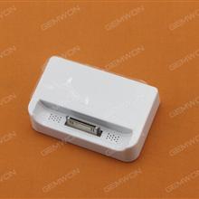 White Charger Cradle Charging Station Hot Sync Dock Stand Holder for iPhone 4 4S Charger & Data Cable N/A