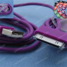 USB Data Cable Color Cord For iPhone 4/4S Purple Charger & Data Cable N/A
