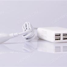 6-ports usb charger，output current 6A，compatibility iPhone /ipad/Android Phone. Charger & Data Cable OFS-163
