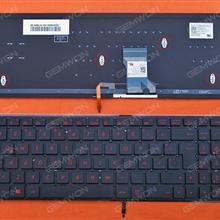 ASUS N501 Q501LA N541LA BLACK （Backlit,Red Printing, Win8） LA N/A Laptop Keyboard (OEM-B)