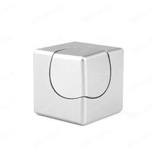 New Cube Hand Spinner Metal Tri Fidget Focus Tool Desk Toy EDC Cube Square Gift Silver Stress Reliever Needs N/A