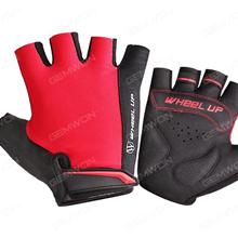 New Fashion Cycling Bike Bicycle Motorcycle Shockproof Outdoor Sports Half Finger Short Gloves Red size：M Outdoor Clothing N/A
