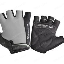 New Fashion Cycling Bike Bicycle Motorcycle Shockproof Outdoor Sports Half Finger Short Gloves Gray size：L Outdoor Clothing N/A