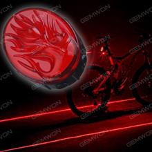 Cycling Bike Bicycle 2 Laser Projector Red Lamps Beam and 10 LED Rear Tail Light Cycling N/A