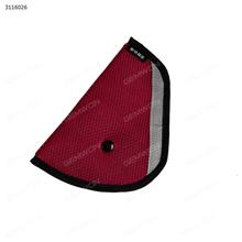 Seat belt adjuster, Anti Le neck protective belt fixed sleeve clip infant seat pad triangle, Red Other SEAT BELT ADJUSTER