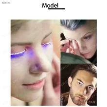 LED nightclubs fashion personality double eyelid paste, will shine the trend of false eyelashes paste blue light Smart Gift N/A
