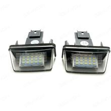 2Pcs Car LED license plate lights for Peugeot 206/207/307/308 Citroen C3/C4/C5/C6 Auto Replacement Parts PZD