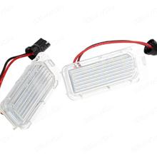 2Pcs Car LED license plate light for Ford Focus 5D(09-)/ Ford Mondeo (08-)/ Ford Fiseta(09-) Ford 5 LED license piate lamp Auto Replacement Parts PZD