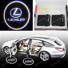 LEXUS No Drill Type Wirelss Car Door Logo Badge Welcome Lights Cree Led Laser Ghost Shadow Projector Lamps Dedicated Design 2pcs - No Drilling Required Autocar Decorations LED