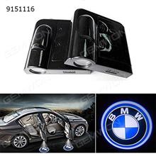 2-Pack New Design Wireless BMW LOGO Door Light Car Vehicle LED Courtesy Welcome Logo Light Shadow Ghost LED Light Lamp Projector Light - No Drilling Autocar Decorations LED