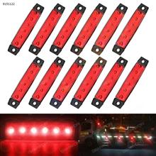 6 LED Red Side Marker Lights/Red Trailer Marker Lights/ Rear Side Marker Lamp Red/ Led Marker Lights for Trucks/ Cab Marker/ RV Marker light Red Autocar Decorations LED