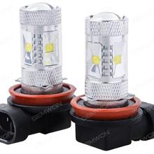 2Pcs H8 car DRL fog lamp 30W 6000K LED white projection lamp front and rear fog lights Auto Replacement Parts LED fog lights