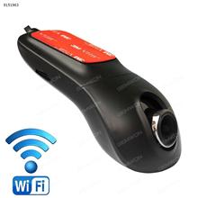 Small-eye Car Dash Cam with Wifi, Car DVR Camera APP Support IOS/Android System, Recorder 170 Degree Super Wide Angle Loop Recording Night Vision G-Sensor Car Appliances H20