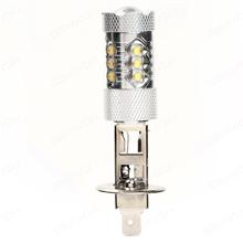 2Pcs H1 Super Bright White High Power 80W 16-SMD LED Fog Driving DRL Light Auto Replacement Parts LED fog lights