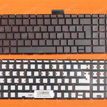 HP Pavilion 15-AB BLACK (Backlit,Without FRAME,Red Printing,Win8) FR V150646EK2 Laptop Keyboard (OEM-B)