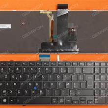 Toshiba Satellite Pro R50-C Tecra A50-C Z50-C A50-C1510 A50-C1520 BLACK FRAME GLOSSY (With point stick,Backlit,WIN8) FR N/A Laptop Keyboard (OEM-B)