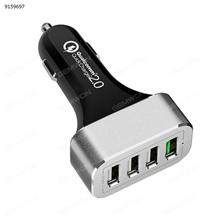 4 USB 9.6A Car Charger Quick Charger 2.0 Universal Portable Car Charger Adapter for Iphone 7/7 Plus/6s/6s Plus/6/6, iPad, Samsung, LG Samsung Galaxy and More ，white Car Appliances XBX-017P