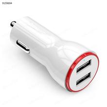 24W 2.4A Dual Channel USB Car Charger High Speed Charging for iPhone 7 / 6s / Plus, iPad Pro / Air 2 / mini and more，white Car Appliances XBX-01P