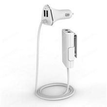 48W 9.6A 4-Port Multi USB Passenger Car Charger Front/Back Seatand length of 1.6M extension cable Black Adapter for iPhone 7 6s Plus, iPad Pro Air mini, Galaxy S7 S6 Edge, Note, LG and More，white Car Appliances XBX-011P
