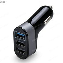 5V / 5.1A. 3USB Fast Car Charger Adapter For Cellphone iPhone 5/6/7 Plus Samsung，black Car Appliances XBX-017A