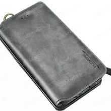 FLOVEME retro wallet models iPhone7 plus multi-functional bracket phone shell classic leather case gray Case iPhone7 plus