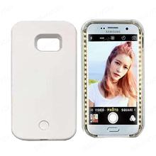 Mobile phone shell Selfie LED Light, Samsung S6 Edge Selfie LED Light Up Selfie Luminous Phone Cover Case, White Selfie LED Light SAMSUNG S6 EDGE SELFIE LED LIGHT