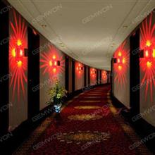 3W LED palm flower swan design wall lamp（OPTOP-BD）applicable to corridors, living rooms, bars and other places,shell for the brushed natural aluminum，light source power is 3W ，Red light LED Bulb OPTOP-BD