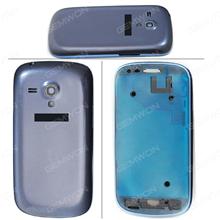Complete (Upper Frame+Middle Frame+Battery Cover)For SAMSUNG Galaxy S3 Mini,BLUE Back Cover SAMSUNG I8190