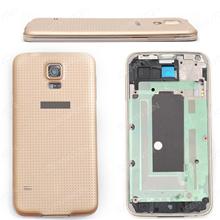 Complete (Upper Frame+Middle Frame+Battery Cover)For SAMSUNG Galaxy S5,GOLDEN Back Cover SAMSUNG G9006