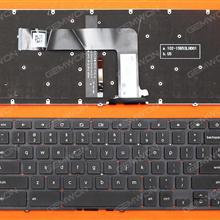 DELL Chromebook 7310 BLACK (without FRAME,Backlit,For Win8) US N/A Laptop Keyboard (OEM-B)