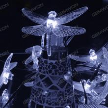 LED solar 30PCS dragonfly lamp string（DY-30LED） apply to Halloween, Christmas festivals，6 meters long, adjustable light, 1.2V, color temperature 6000K  Is White Light LED String Light DY-30LED