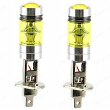 2Pcs H1 LED Fog Light Bulb 100W High Power 2835 SMD Gold Yellow LED Bulbs Projector Fog Driving DRL Light Lamps Auto Replacement Parts LED fog lights