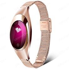 2017 Women Fashion Smart Watch Z18 Bracelet With Intelligents Blood Pressure Heart Rate Monitor Pedometer Fitness Tracker For Android IOS Smart Phones (Gold) Smart Wear Z18
