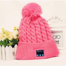 Knitted Bluetooth Headset Hat Warm Wool Hat (Pink) Smart Wear N/A