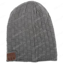 Small lattice Bluetooth card music hat Bluetooth warm hat (dark gray) Smart Wear N/A