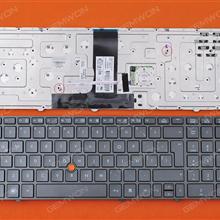 HP 8760W GRAY FRAME GRAY (With Point stick) LA 701455-161 Laptop Keyboard (OEM-B)
