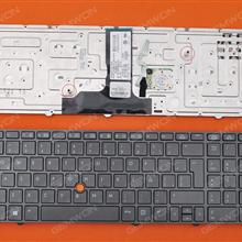 HP 8760W GRAY FRAME GRAY (With Point stick,Win8) LA 701455-161 Laptop Keyboard (OEM-B)