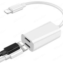 Converter Cable 2 Port With Audio Charge And Sync data Funtion Cable USB Adapter，white Charger & Data Cable N/A