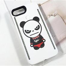 cartoon panda Mobile phone shell Selfie LED Light, IPhone 6/6S/7/8 LED Light Up Selfie Luminous Phone Cover Case，White Selfie LED Light IPHONE 6PLUS /6S PLUS /7PLUS/ 8 PLUS