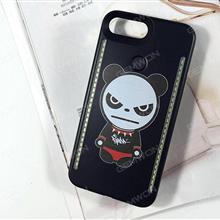 cartoon panda Mobile phone shell Selfie LED Light, IPhone 6/6S/7/8  LED Light Up Selfie Luminous Phone Cover Case,Black Selfie LED Light IPHONE 6/6S/7/8