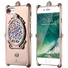 iphone 7 plus Mirror mobile phone shell, Anti dropping mobile phone cover with flip mirror support, Rose Gold Case IPHONE 7 PLUS MIRROR MOBILE PHONE SHELL