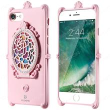 iphone 7 plus Mirror mobile phone shell, Anti dropping mobile phone cover with flip mirror support, Pink Case IPHONE 7 PLUS MIRROR MOBILE PHONE SHELL