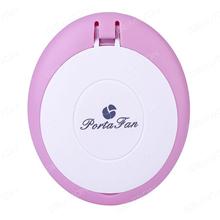 Creative usb portable small fan make-up mirror（z021）two wind speed, fast drying nail polish, mascara and other beauty makeup Pink Camping & Hiking z021